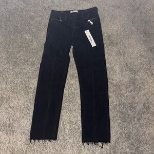 Vigoss black jeans straight legged crop top- new